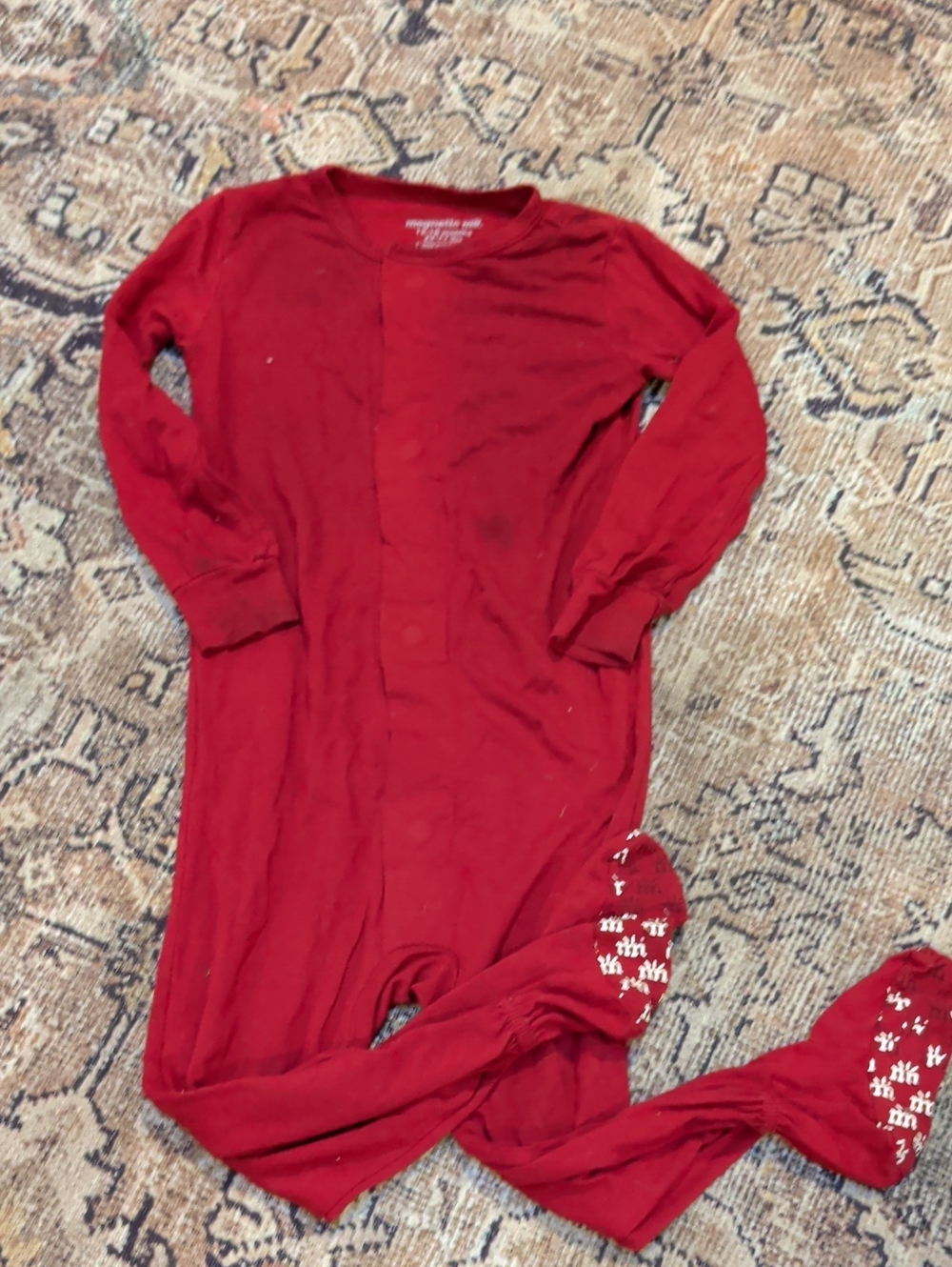 Magnetic Me Red Kids One-Piece Footie